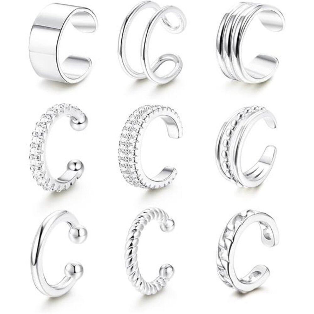𝐄𝐚𝐫 𝐂𝐮𝐟𝐟 𝐄𝐚𝐫𝐫𝐢𝐧𝐠𝐬 for Women Non Piercing Gold Ear Cuffs 𝟏𝟒𝐊